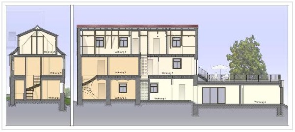 Schnitt — Haus alte Scheune